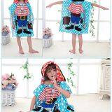 New Children Cute Cartoon Hooded Cloak Beach Towel Animal Printed Microfiber Baby Boys Girls Kids Swimming Bath Towel 120x60cm thumbnail-5
