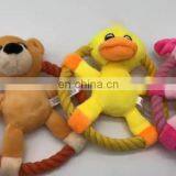 Wholesale Animal Shape Chew Stuffed Pet Dog Toy Squeaky With Cotton Rope thumbnail-1