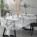 Rectangle Lace Tablecloth Christmas White Lace Wedding Table Cover Xmas Table Cloth Dinner Party Home Decor thumbnail-2