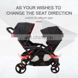 High Quality Twins Baby Stroller Aluminum Alloy Pram Twins Folding Shockproof Twin Strollers thumbnail-4