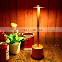 Golden Warm White Lighting Led Rechargeable Lamp Restaurant Decorative Table