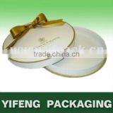 Large round box white Macaron gift box with ribbon decoration