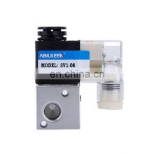 Effective Pneumatic Best selling 3V1-08 AC110V Normally Closed 3/2 Way Thread Size G1/4 Solenoid Valve DC24V