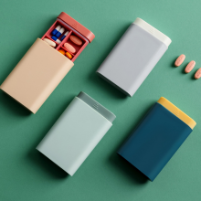 2020 Custom Eco Friendly Weekly Wheat Straw Pill Dispenser Container Medicine Case 7 Day Pill Box thumbnail-2