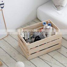 Living Room Bedroom Decorative Wooden Storage Container Boxes Wood Crates thumbnail-4
