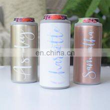 Wholesale Slim Tall Tumbler 12oz Double Walled Stainless Steel Vacuum Insulated Cooler Can thumbnail-4