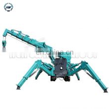 small folding boom lifting construction tools rough terrain spider crane mini 3 ton crawler mobile crane