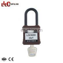 Chinese Supplier High Security 38Mm Insulation Shackle Nylon Safety Padlock thumbnail-3