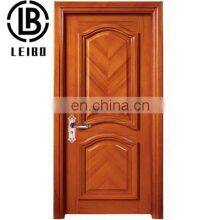 Exterior Solid Core Wooden Solid Wood Door With Tempered Glass Single Entry Glass Wood Door