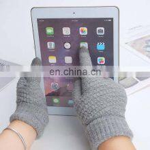 Wholesale Custom Acrylic Knitted Gloves Women Mnes Warm Knitted Winter Gloves For Outdoor thumbnail-4
