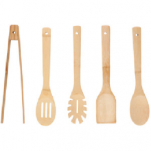 Bamboo Salad Spoon Set Bamboo Wood Kitchen Tools Set for Sale thumbnail-4