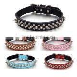 Alloy Fittings Litchi Grain Dog Collars Bullet Nail Pet Collar thumbnail-2