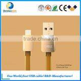 Fashionable REMAX Golden TPE Material 2.1A USB Data Cable and Fast Charging Cable for IPhone 5/6 thumbnail-4