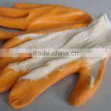 Orange Latex Coated Cotton Gloves PLAIN Finish thumbnail-1