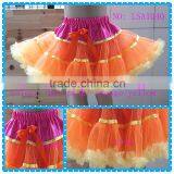 Fashionable pettiskirts kids halloween girl tutus orange children bubble skirt wholesale