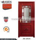 Color Customized Single Swing Door Glass Solid Wood Doors Polish Color in Guangzhou thumbnail-5