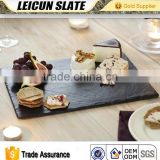 Chinese Natural Stone Dinner Serving Slate Plate Cheap Black Slate Plate
