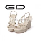 GDSHOE comfortable bridal slingback sandals shoes with beads