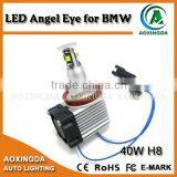 40W H8 LED Angel Eye Headlight Halo Lights Marker for E92 E93 E87 X5 X6