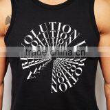 100% Cotton Mens Gym Tank Top Custom Printed Bodybuilding Tank Top thumbnail-3
