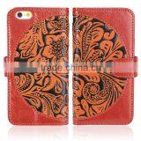 China Classical Landscape Series Wallet Leather Phone Case for IPhone 6 With Card Holder thumbnail-1