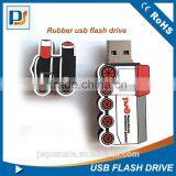 2015 Customized Rubber USB Flash Disk ,train Shape Usb Flash Driver for Promotional Gifts thumbnail-3