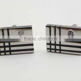 High Quality Rectangle Shape Crystal Cufflinks for Man thumbnail-3