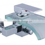 Wall Mount Bathroom Faucet(glass Bath Waterfall Tap,waterfall Bath Mixer)QH0803-1 thumbnail-1