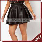 Latest Sexy Mini Black Skater Skirts for Fat Girls thumbnail-1