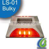 LS-01 Aluminum Solar Road STUD Path Deck Dock Warning Light with 6LED Driveway LAMP / Solar Road Studs