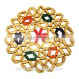 Bamboo Placemat Table Mat Color Coaster thumbnail-1