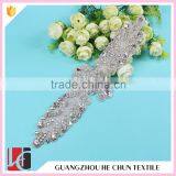 HC-4923 China Guangzhou Hechun Bling Bead Rhinestone Iron on Crystal Applique for Wedding Clothes thumbnail-2