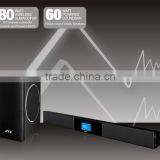 2.1CH WIRELESS HOME THEATER SOUNDBAR SPEAKER WITH 8.0" WIRELESS SUBWOOFER RMS 140WATTS