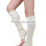 High Quality Cotton Adult Knitted Knee High Leg Warmers Ruffled Lace Winter Women Boot Socks Leg Warmer 5 Colors thumbnail-3