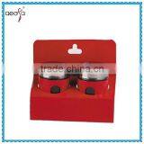 Glass Salt and Pepper Spice Shaker Jar With Metal Lids Set