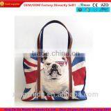 China supplier wholesale plain canvas tote bags printed with dog