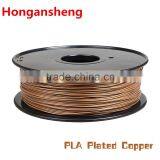 High Quality 3D Printer Material Filament Plated Copper PLA 1.75mm 1kg for 3D Printer