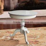 White Color Wood Craft Small Round Table(NG2661)