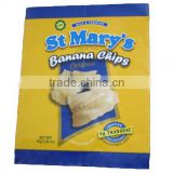 plastic food bag for banana chips packaging