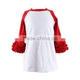 Wholesale Icing Ruffle Shirt Children's Boutique Clothing Ruffle t Shirt New Style Top for Girls thumbnail-2