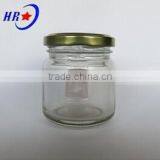 Round Glass Jar With Golden Lid