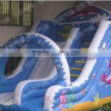 Ocean Theme Inflatable Water Slide Park Equipment thumbnail-1