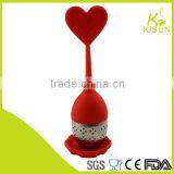 All Color You Can Choose Heart Pattern Silicone Tea Strainer thumbnail-1