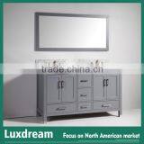 Grey 60 Inch Wooden Bathroom Vanity With Double Sinks From China