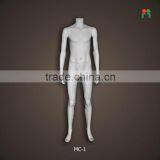 2015 Fashion Fiberglass Headless Male Mannequins Male Doll Matte Silver Grey Color Mannequin Jewellery Holder MC-1 thumbnail-1