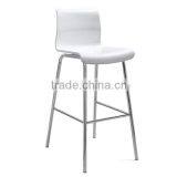Hot Sale Contemporary Popular Style White Color Bar Stools Chair With Back thumbnail-1