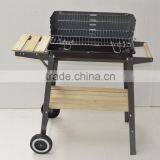 Trolley Wooden Table Barbecue Charcoal Grill thumbnail-1