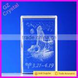 50*50*80mm 3D Photo Crystal Glass Cube thumbnail-2