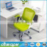 Q073E Best Choice Plastic Mesh Chair Mid Back Swivel Gas Lift Ergonomic Mesh Meeting Chair With Flip-up Arms thumbnail-1