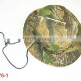 military hat bucket cap with strings